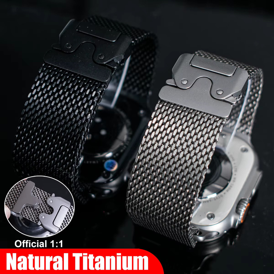 Vwar Uhrenarmband Titan, Milanaise, grey, Apple Watch - Bild 2