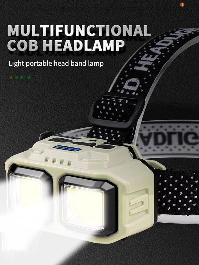 XIWANGFIRE USB aufladbare COB LED Kopf-Taschenlampe mit Induktion für Camping und Angeln - Bild 7