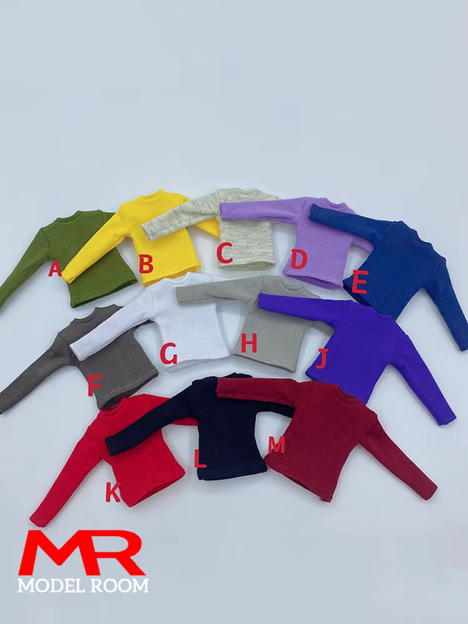 MAK Männliches Langarm-T-Shirt, Maßstab 1:12, Schwarz, Zubehör - Bild 3