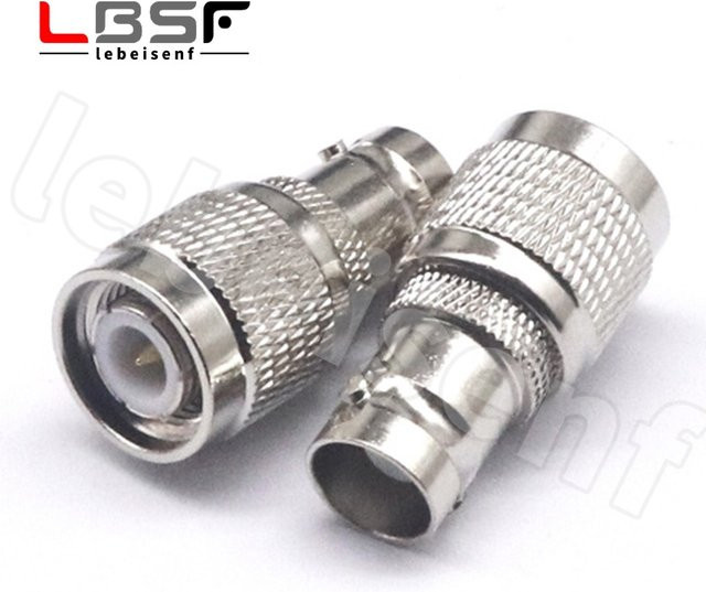 HF-Adapter TNC-Stecker auf BNC-Buchse in Silber - Bild 1