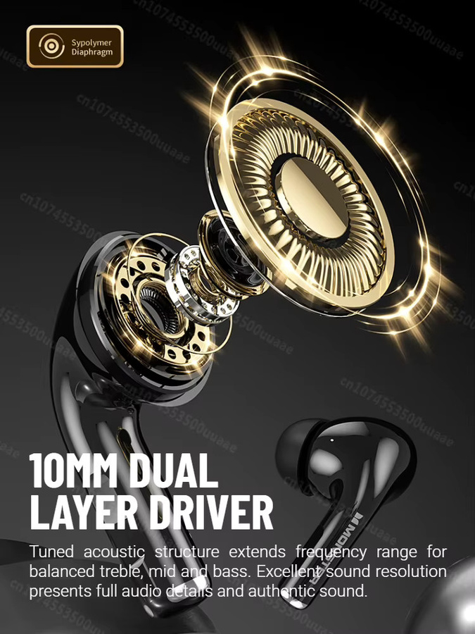 Monster MQT68 TWS Bluetooth 6.0 In-Ear Kopfhörer für Sport und Alltag in Schwarz und Beige - Bild 2