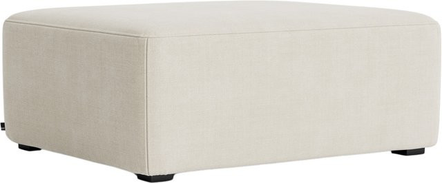 HAY Mags Ottomane 02 Small in Beige mit Leder und lackiertem Kiefernholz - Bild 1