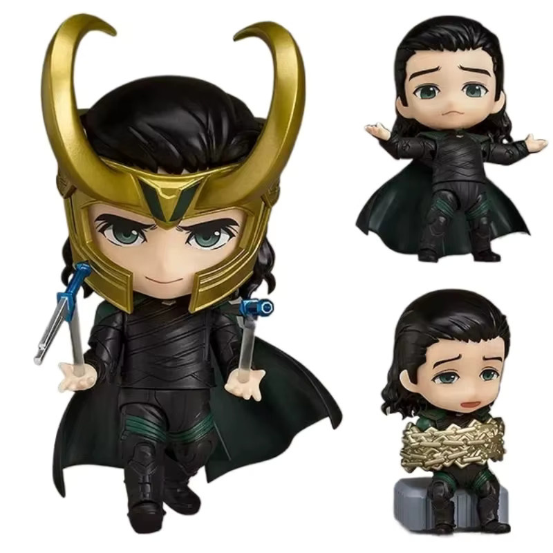 Fondjoy Marvel Thor Ragnarok 3 Loki Chibi-Stil Figurenset, mit Wechselbaren Gesichtsplatten - Bild 3