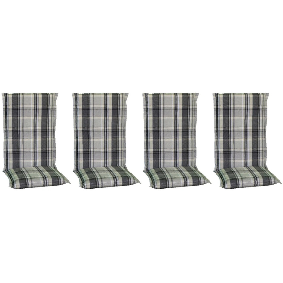 Beo Sitzauflage Hochlehner Atika 4er-Set Karo Beige mit abnehmbarem Bezug - Bild 2