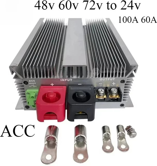 Waohei DC-DC Abwärtswandler Netzteil Spannungsregler 24V 60A 100A in Silber - Bild 1