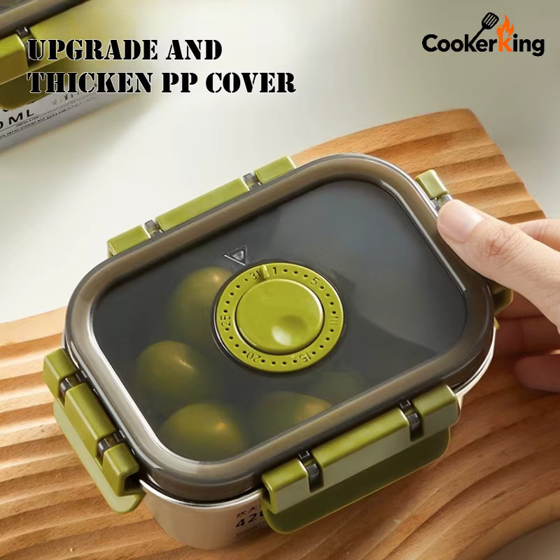 COOKER KING B.Duck Fresh Box Isolierte Bento Box aus Edelstahl und PP mit 420 ml, 660 ml und 900 ml - Bild 4