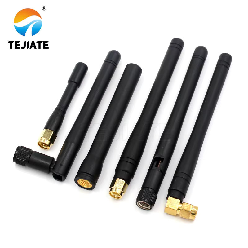 TEJIATE RF Koaxial GPRS GSM Antenne in L-Form mit Außen-Gewinde und Innenstift, Schwarz, Länge: 5 cm - Bild 2