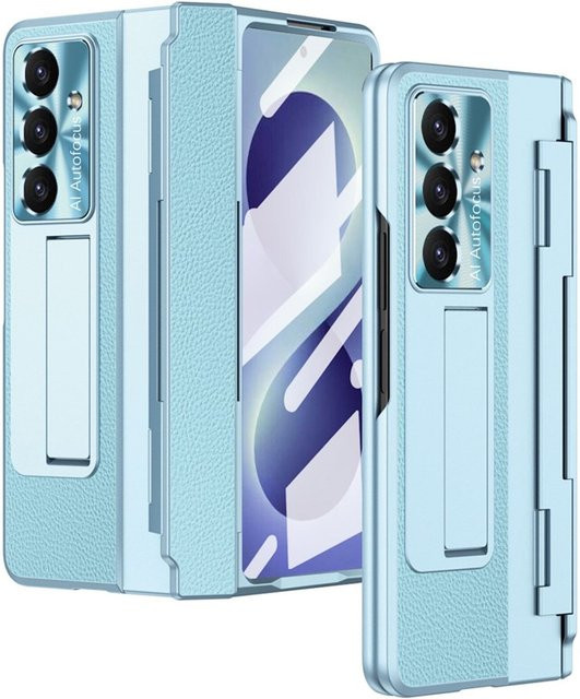 Samsung Handyhülle in Blau mit Scharnierschutz und 9H Schutzglas für Galaxy Z Fold8 Ultra - Bild 1