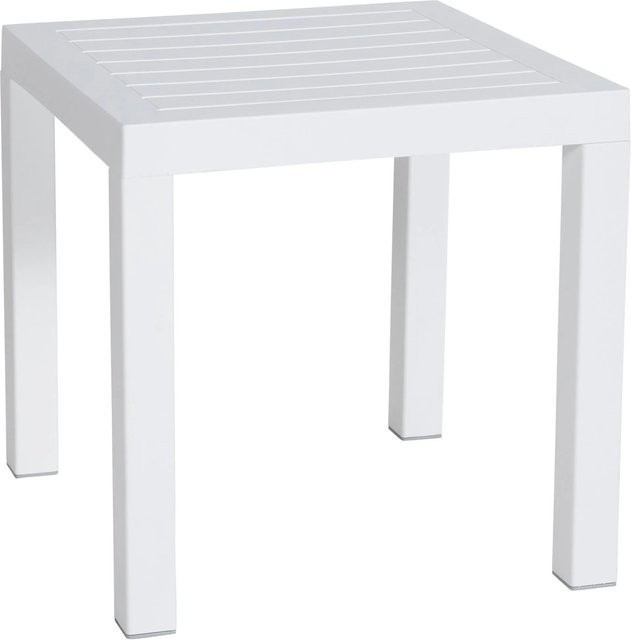 DELUKE Beistelltisch TYRA quadratisch aus Kunststoff in Weiß, B/T/H: 45 x 45 x 45 cm - Bild 1