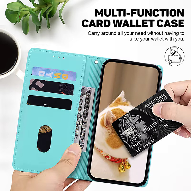 Leder-Brieftasche Schutzhülle für Xiaomi 11T 12 12T 13 13T 14 14T 15 15T Pro 15 Ultra 11 Lite 4G 5G mit Kartensteckplätzen in Blau - Bild 4
