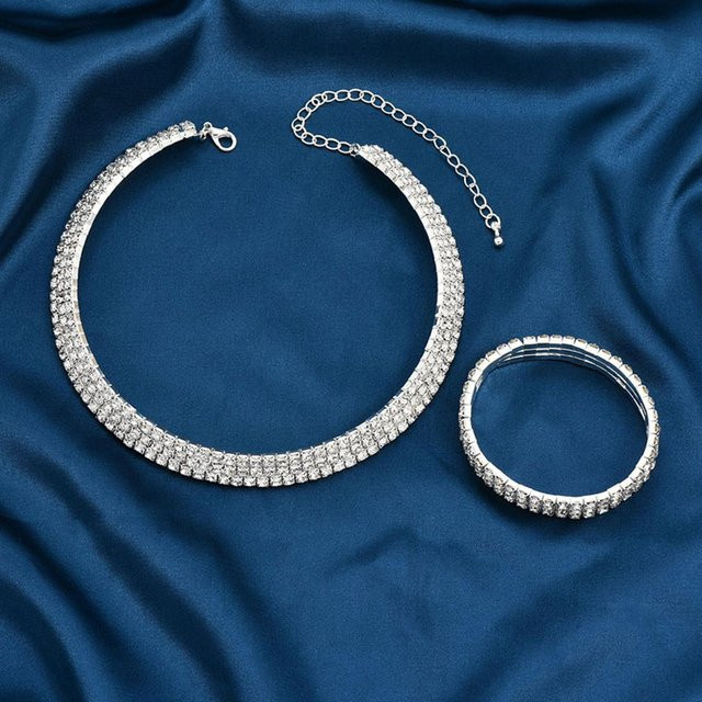 Halskette Kupfer, blue, Zirkonia, Kristall, Damen - Bild 1