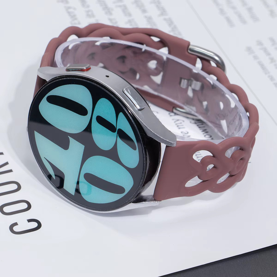 CAOWTAN Uhrenarmband Silikon, Herzförmig, Weiß - Bild 4