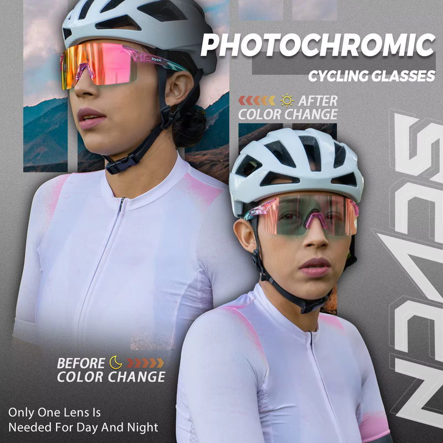 SCVCN Sportsonnenbrille, randlos, multicolor, Kunststoff - Bild 2
