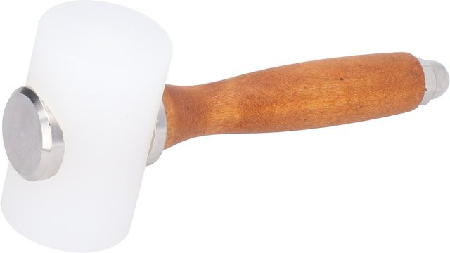 CosyHome Lederschnitzhammer mit Holzgriff und Nylon-Kopf in Gelb und Braun - Bild 1