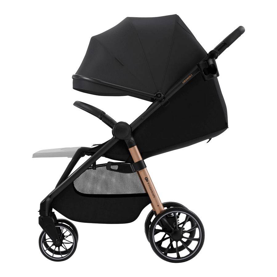 Kinderkraft Kinderwagen Sportwagen GRANDE 2 Buggy mit Federung und Schwenkrädern in Schwarz - Bild 2