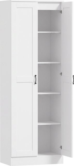 HOMCOM Küchenschrank Weiß mit Soft-Close-Türen und verstellbaren Einlegeböden Höhe: 175 cm - Bild 1
