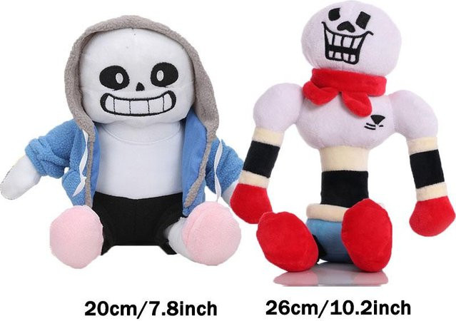 Yiran Health & Beauty Undertale Sans Papyrus Plüschtiere, 2er-Set - Bild 1