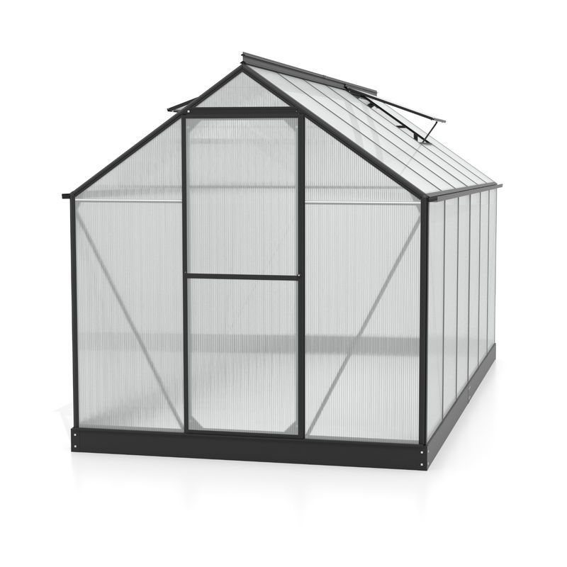 Vitavia Gewächshaus Triton 7500 Schwarz 7,5 m² inkl. Stahlfundament und 4 mm HKP-Platten - Bild 4