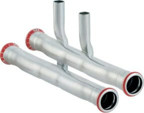 Geberit Anschluss-T-Stück-Set Mapress C-St. d 15x15mm für VL/RL, silberfarben - Bild 1