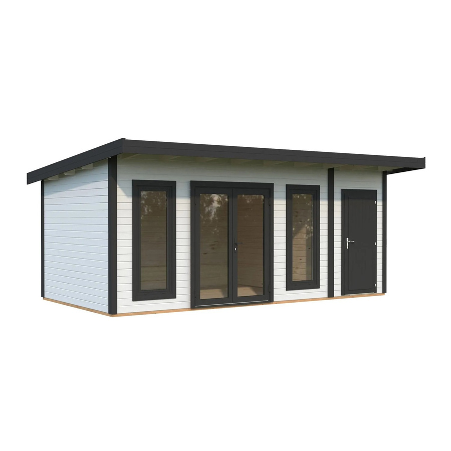 Palmako Gartenhaus Aurelia aus Holz mit Pultdach in Weiß, B: 586 cm, T: 300 cm, H: 264 cm - Bild 2