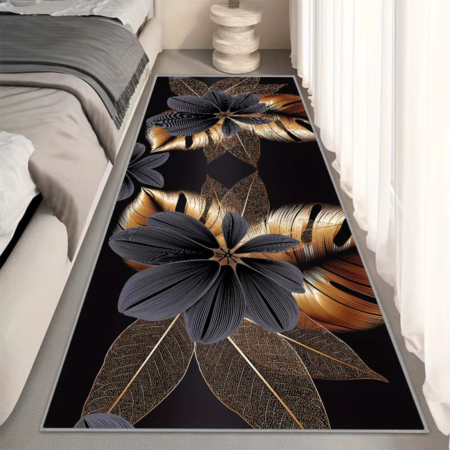 VIKAMA Premium Runner Teppich mit floralem Design für Flur, Küche oder Wohnzimmer, B/T: 120 x 40 cm - Bild 4