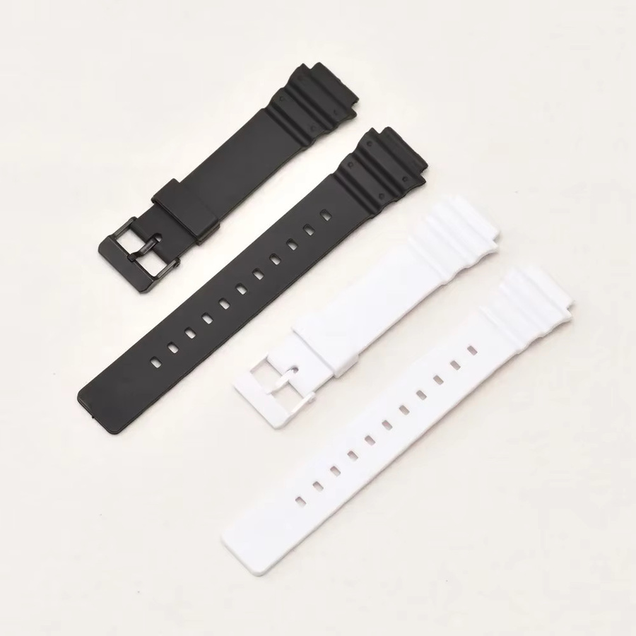 Casio Uhrenarmband Silikon, Schwarz, Herren, 18mm - Bild 2