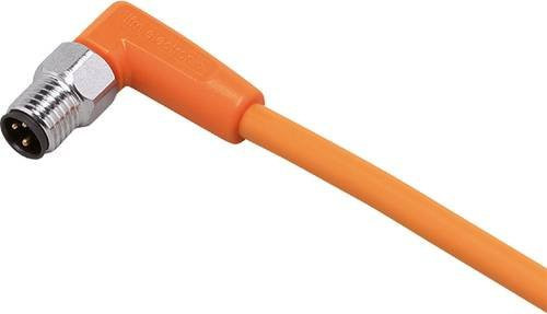 ifm electronic EVT218 Verbindungsleitung mit gewinkeltem Stecker, 3-polig, orange, Länge: 2 m - Bild 1