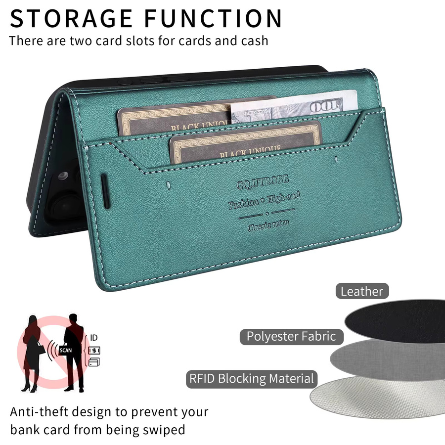 Magnetische Flip Ledertasche für Samsung Galaxy A-Serie 5G (A16 A36 A56 A26 A55 A35 A15 A25 A17 A05S A14 A24 A34 A54 A13 A33 A53 A73) als Brieftasche - Bild 2