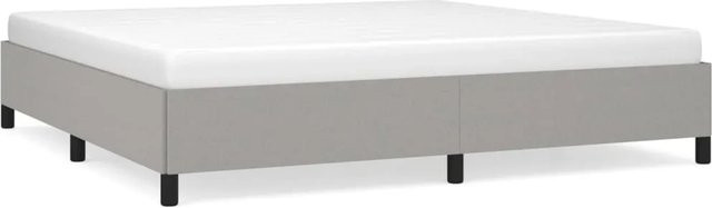 vidaXL Bettgestell aus Stoff in Grau mit gepolstertem Rahmen, B/T: 200 x 200 cm - Bild 1