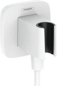Hansgrohe Wandanschluss Fixfit Q softsquare mit Brausehalter in Mattweiß - Bild 1