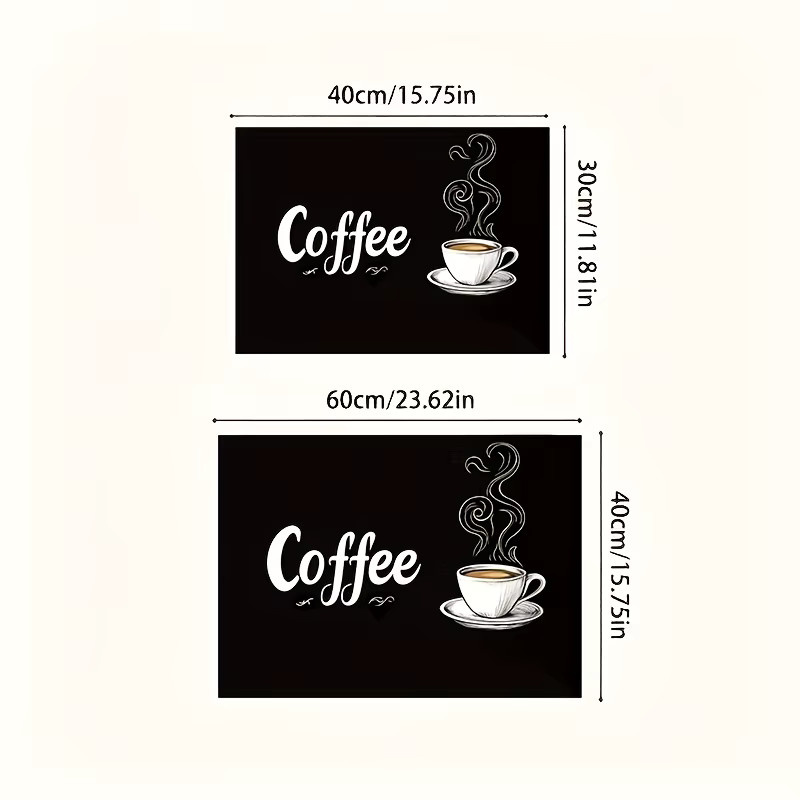Saugfähige Kaffeemaschinenmatte von VIKAMA in Schwarz mit rutschfester Gummiunterseite und Antifouling-Design für Kaffeemaschinen und Küchenspülen - Bild 3