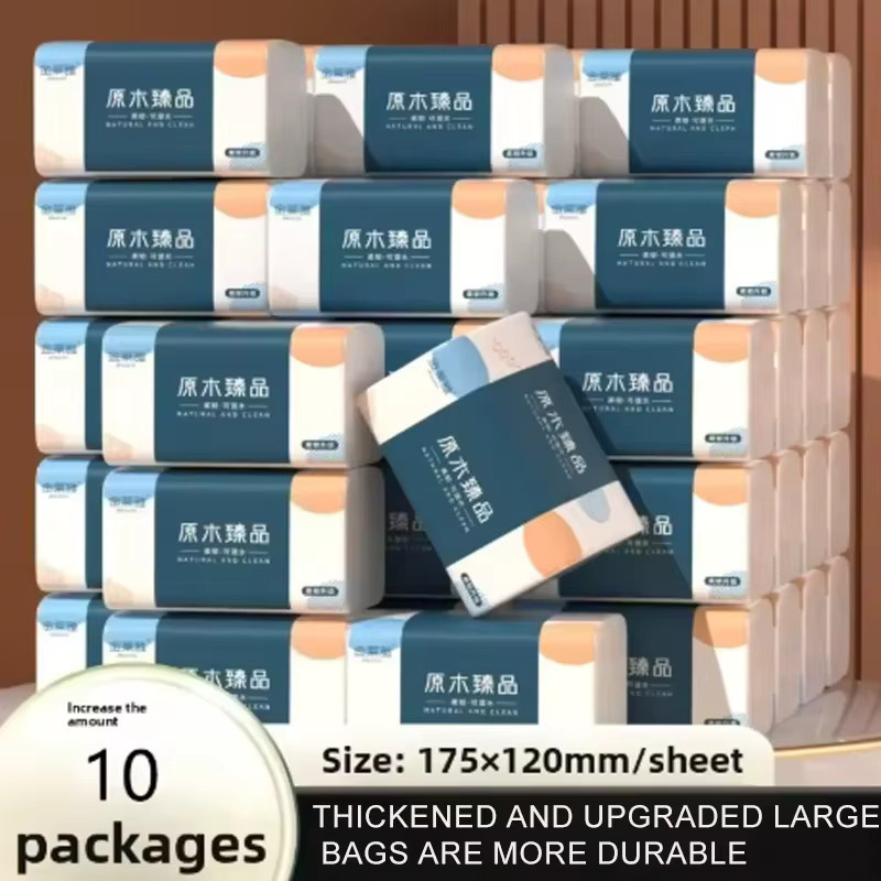 Wirtschaftspack Weißes Holzpapier für Haushalt und Hygiene, 420 Blatt pro Packung - Bild 3