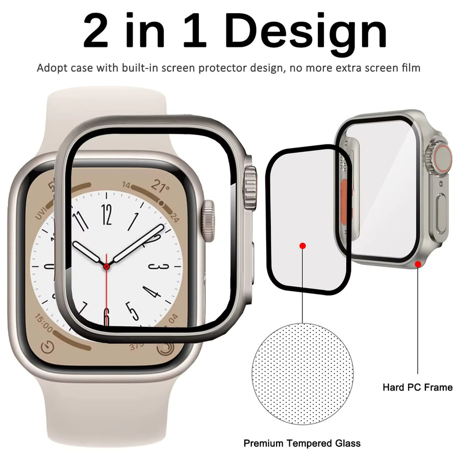 Displayschutzfolie für Apple Watch 11 10, 46 mm 42 mm, gehärtetes Glas - Bild 2