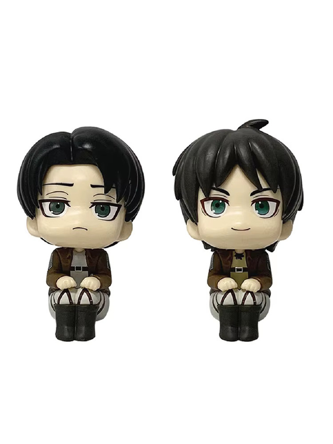 Bandai Attack on Titan Figur, Levi Ackerman / Eren Jaeger / Mikasa, PVC-Figur, 10cm - Bild 4