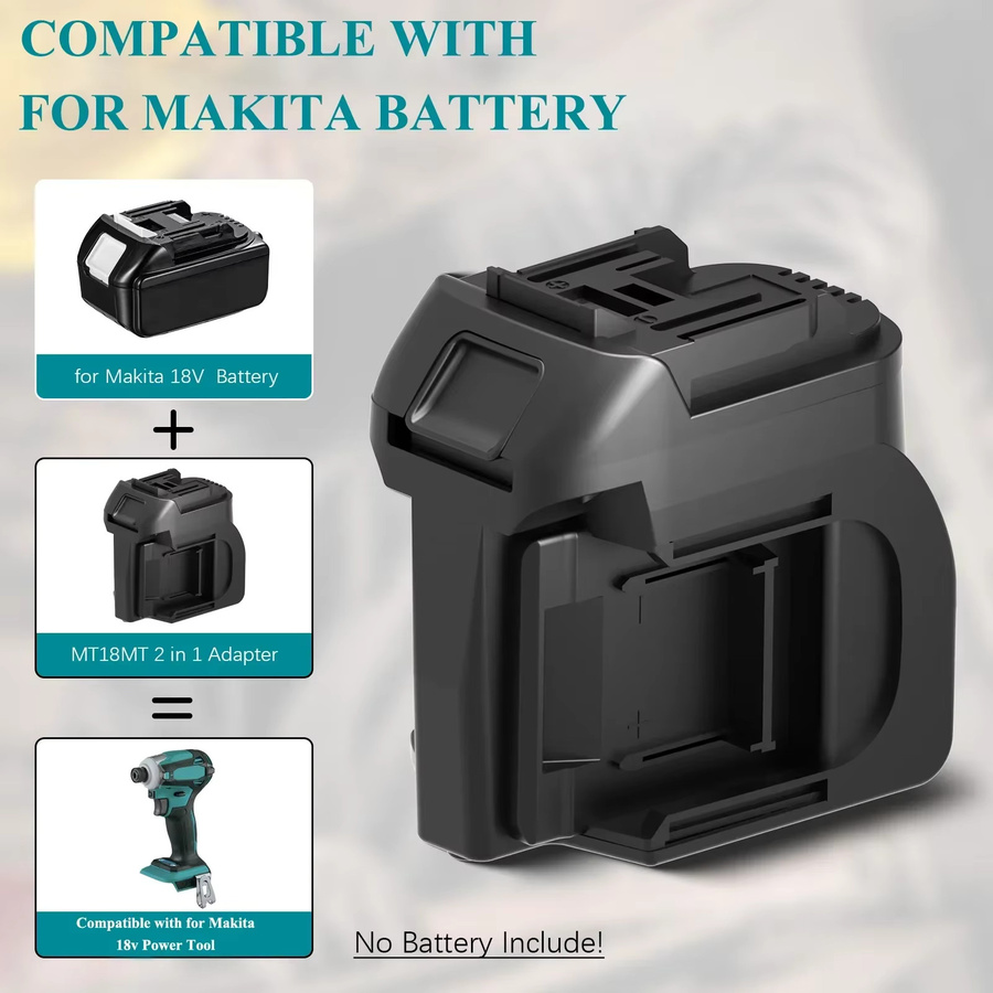 Makita 2 in 1 Akku Adapter Konverter MT18MT für 18V Li-Ion Akkus in Schwarz - Bild 2