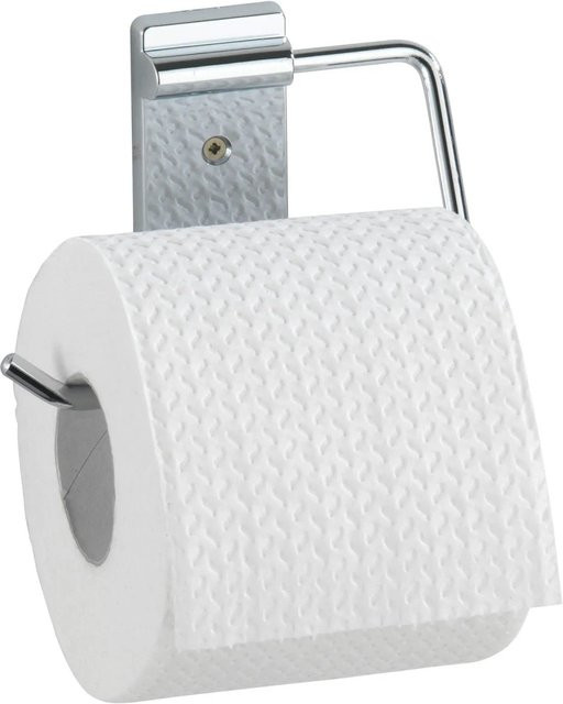 Wenko Toilettenpapierhalter Basic aus Edelstahl in Silber, Wandmontage, B/T/H: 10,5 x 12,5 x 1,5 cm - Bild 1