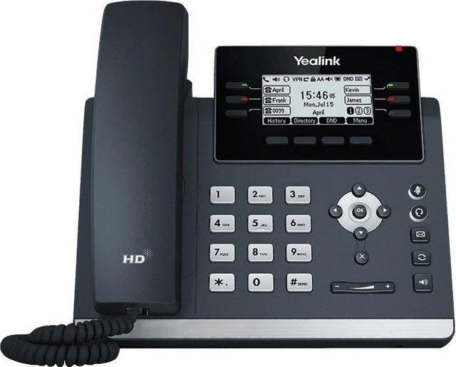 Yealink SIP-T42U VoIP-Telefon in Classic Gray mit Rufnummernanzeige und 12 Leitungen - Bild 2