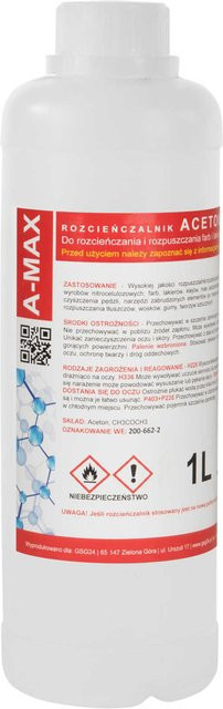 AMAX Aceton Nagellackentferner transparent 1 l - Bild 1