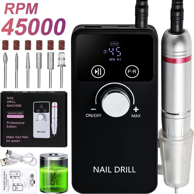 Limegirl Nagelbohrmaschine, professionell, wiederaufladbar, Unisex - Bild 1