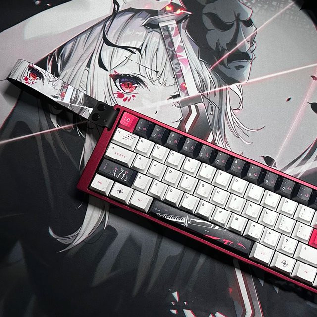 Venit Keys Yuki Aim Anime Tastenkappen aus PBT im Dye-Sub-Verfahren für mechanische Tastaturen wie Mad68 und 60% Layout - Bild 1