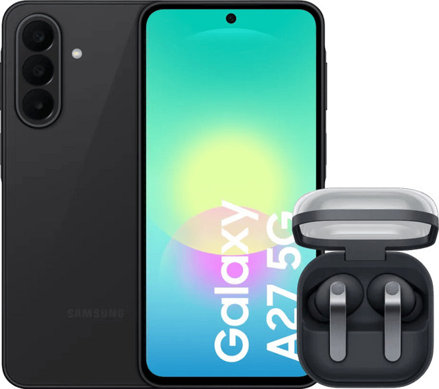 Samsung Galaxy A27 5G Smartphone 256GB Schwarz und Samsung Galaxy Buds4 Set - Bild 1