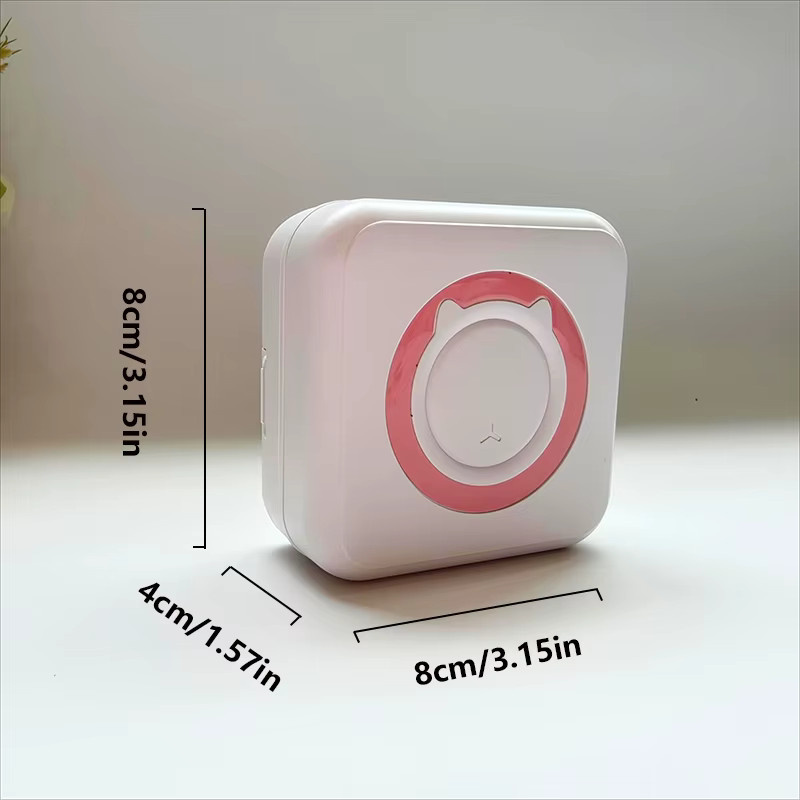 HIOHYU Mini Tragbarer Kabelloser Thermodrucker für Fotos und Etiketten, Tintenfreies Design in Weiß - Bild 2