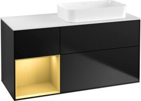 V&B Waschtischunterschrank Finion in Blau Lacquer, B/T: 120 x 60 cm - Bild 1