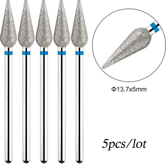 5er Set Nagel Fräser Bits, Diamant Köpfe für Maniküre - Bild 1