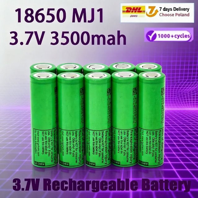 Ddadache 18650 Lithium-Ionen Akku INR18650 MJ1 mit 3500mAh und 3,7V in Grün - Bild 1