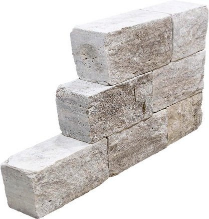 WOHNRAUSCH Travertin-Mauersteine Grau, 0,5 m² - Bild 1