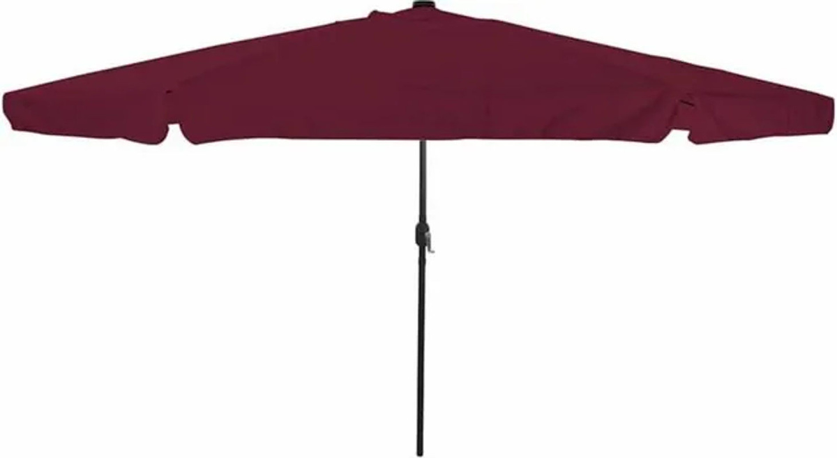 Vidaxl Moderner Gartenparasol aus Polyester und Stahl in Rot und Schwarz, B/T/H: 395 x 395 x 245 cm - Bild 1