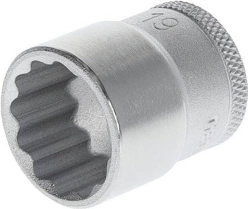 Gedore Steckschlüsseleinsatz 12-kant, 3/8 Zoll Antrieb, Weite: 19 mm, Farbe: Silber - Bild 1