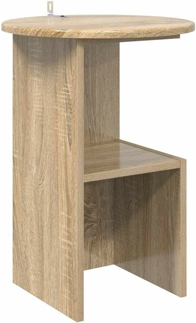 vidaXL Beistelltisch Sonoma-Eiche modern rund aus Holzwerkstoff, Durchmesser: 39,5 cm, Höhe: 55 cm - Bild 1