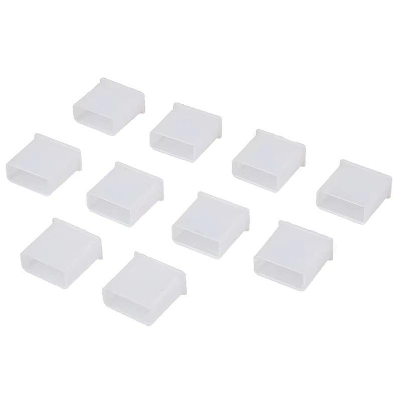10 Stück USB-A Anti-Staub-Stecker Schutzdeckel aus Kunststoff in Schwarz und Weiß - Bild 3